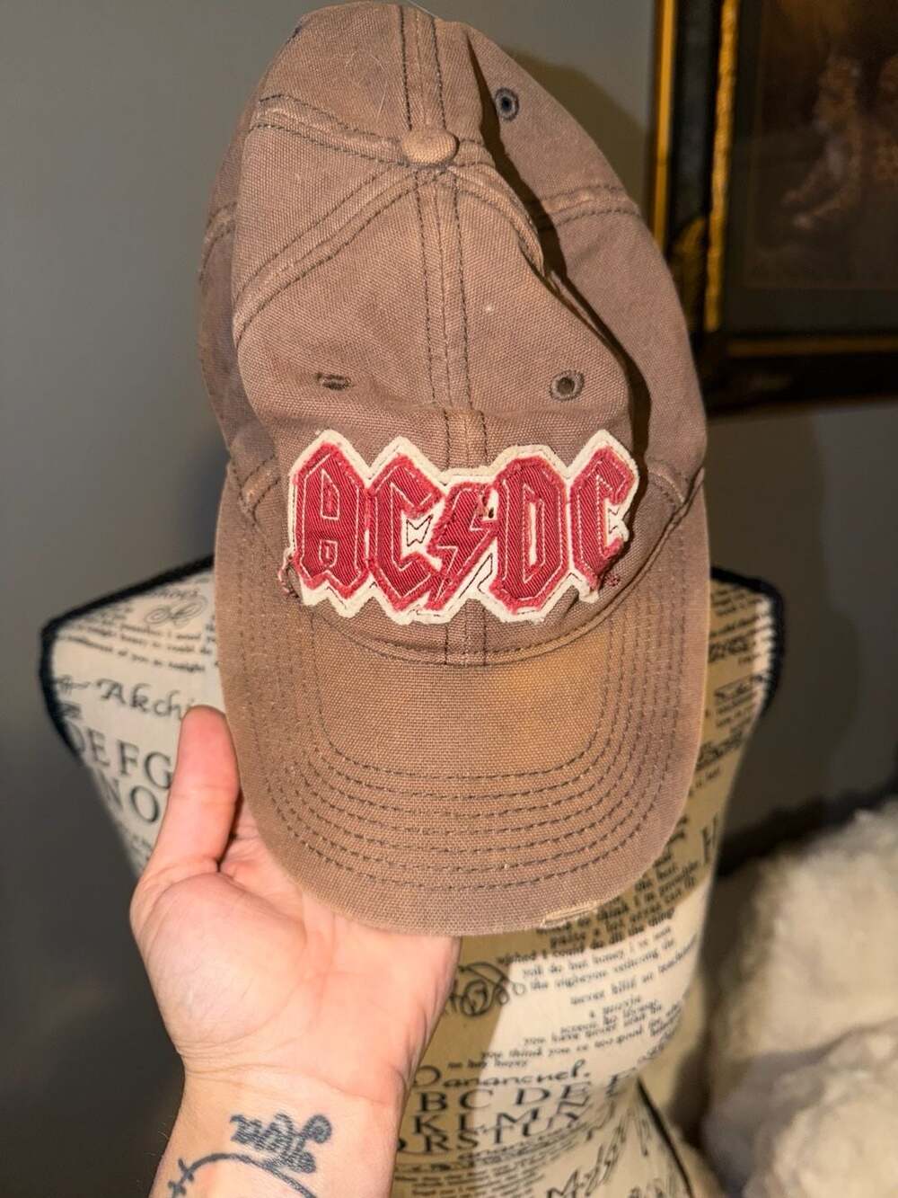Vintage 2005 AC/DC Bio-Domes Headgear Brown Cotton Baseball Cap